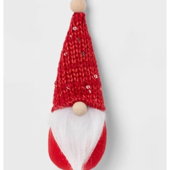 Target Gnome Sequined Knit Hat Christmas Tree Ornament Wondershop™ 6" Height - Picture 4 of 16
